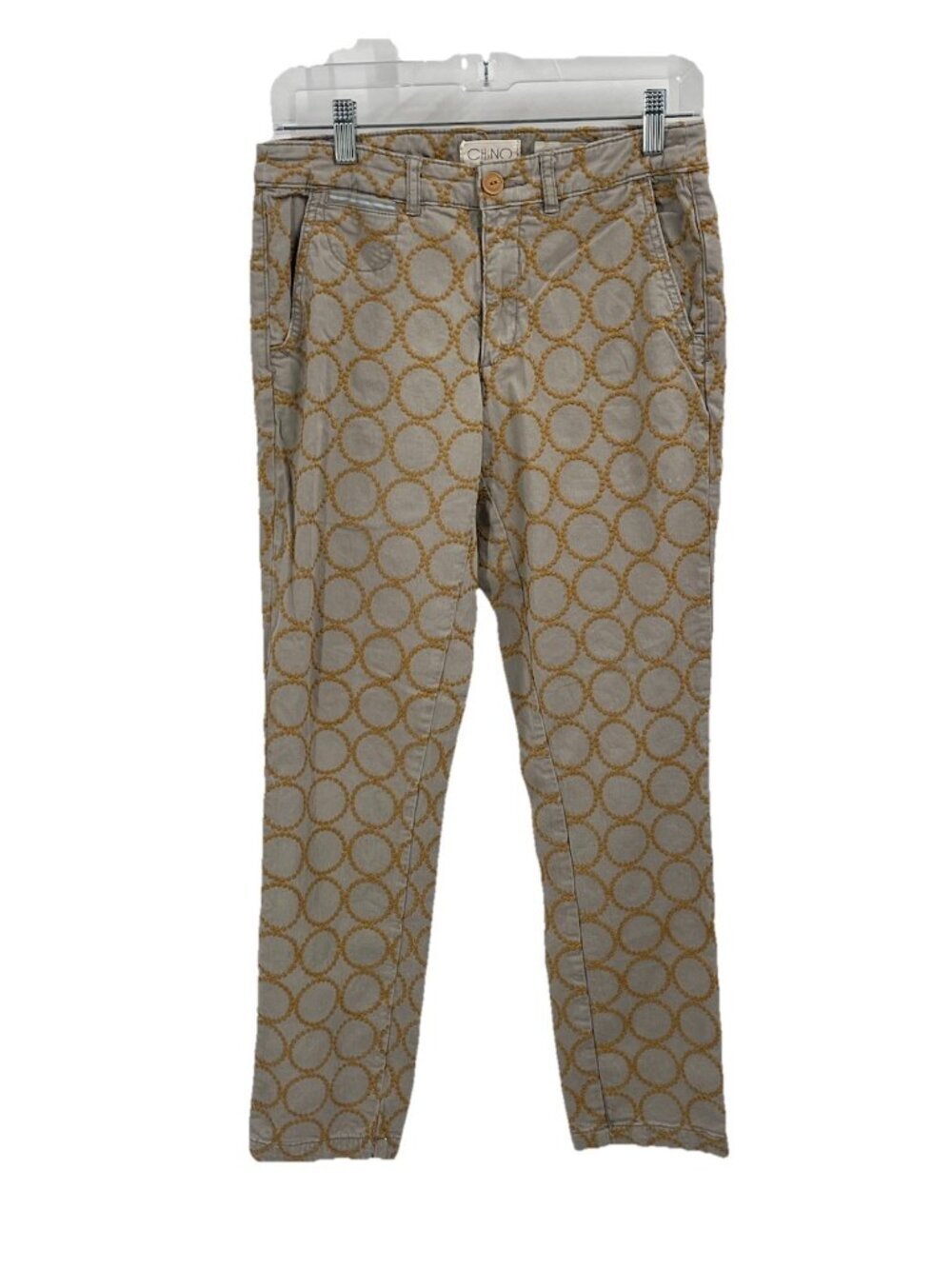 Anthropologie CHNO Embroidered Relaxed Pants Sz 27 Boho Arsty Chic